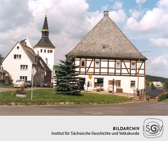 Blick zur bärensteiner Kirche