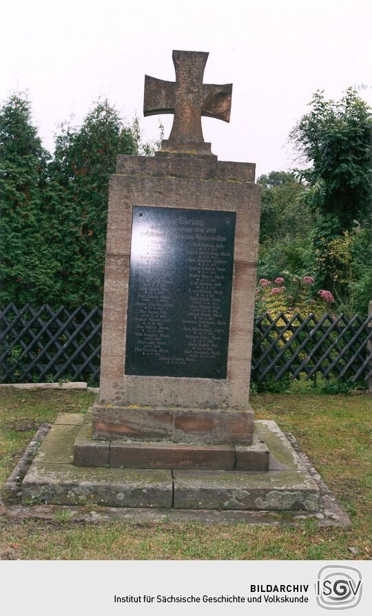 Kriegerdenkmal von 1918 in Weißkollm