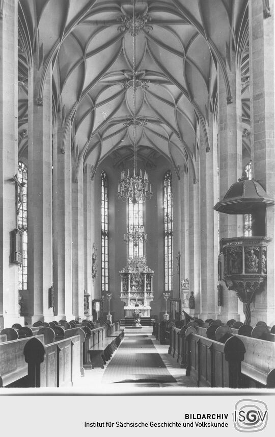 Blick auf den Altar der St. Annenkirche in Annaberg-Buchholz