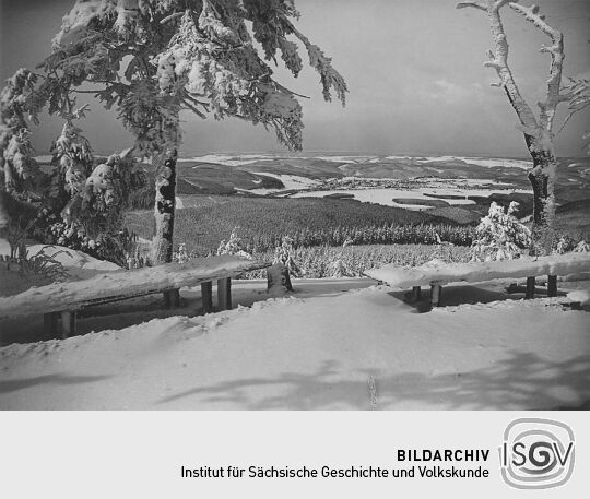 Blick vom Auersberg nach Eibenstock