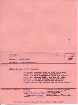 Ansicht des Schlosses Milkel
