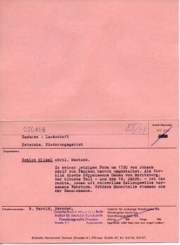 Ansicht des Schlosses Milkel