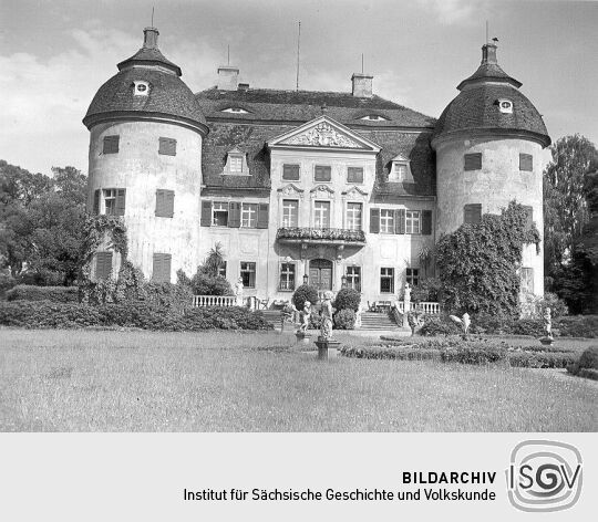 Ansicht des Schlosses Milkel