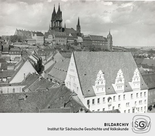 Blick auf die Meißner Innenstadt