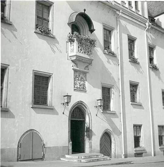 Ansicht von Rathaus und Markt in Meißen