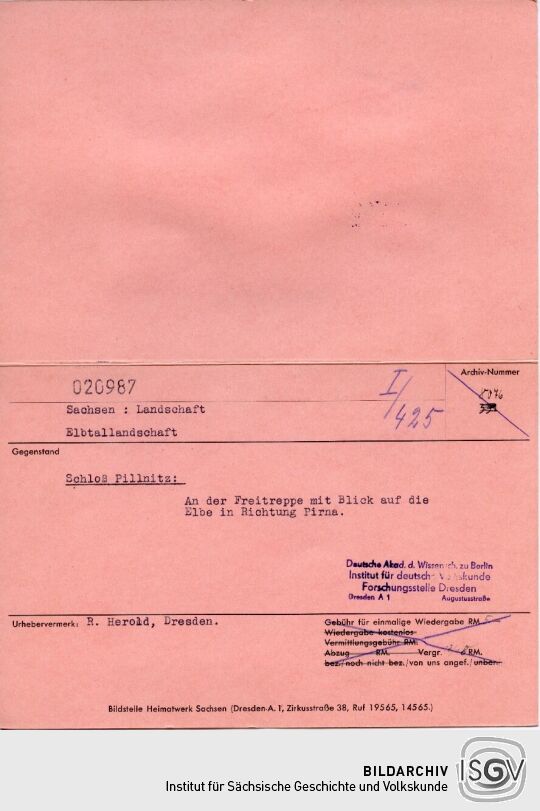 Freitreppe des Schlosses Pillnitz
