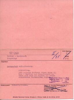 Die Georgenfelder Altsiedlung
