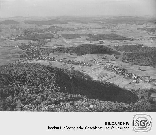 Blick von der Lausche nach Waltersdorf