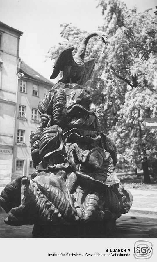 Der Schwanenbrunnen in Zittau