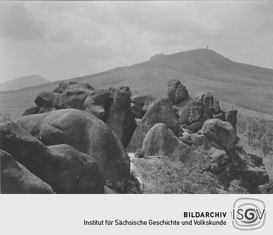 Blick über die Felsengasse bei Oybin