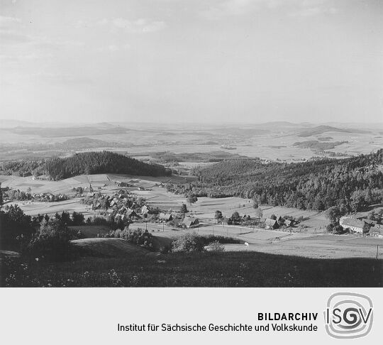 Blick von der Lausche nach Waltersdorf