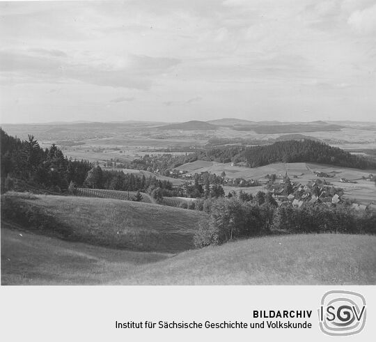 Blick von der Lausche nach Waltersdorf