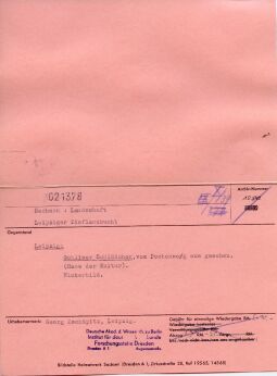 Das Schloß in Gohlis
