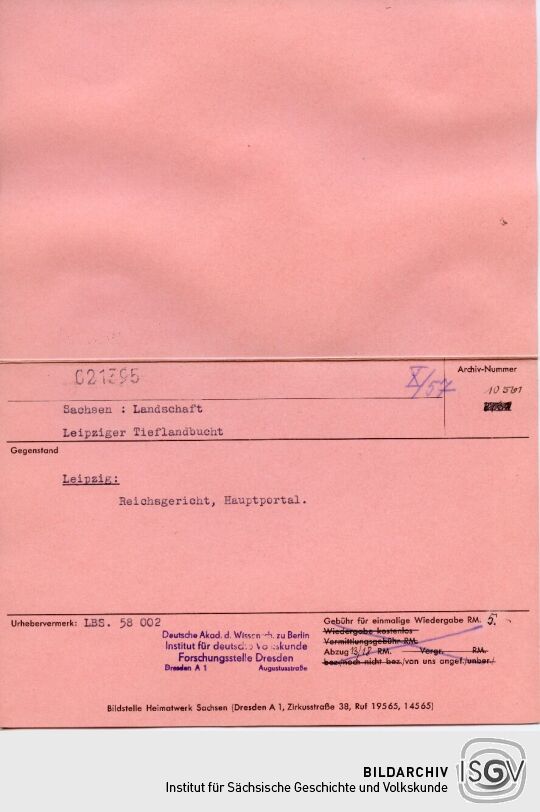 Das Reichsgericht in Leipzig