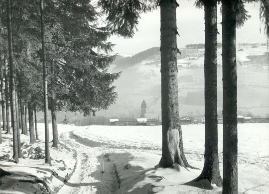 Blick auf das winterliche Brunndöbra