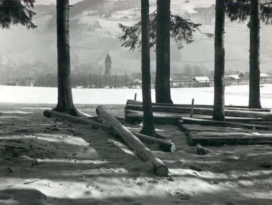 Blick auf das winterliche Brunndöbra