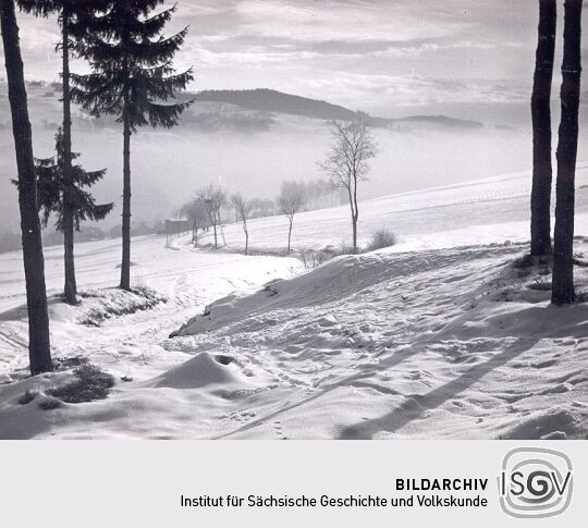 Blick auf das winterliche Brunndöbra