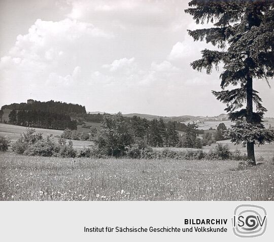 Blick zur Burgruine in Burgstein