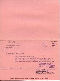 Die Burgruine Elsterberg