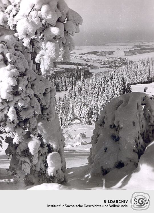 Blick in das winterliche Vogtland