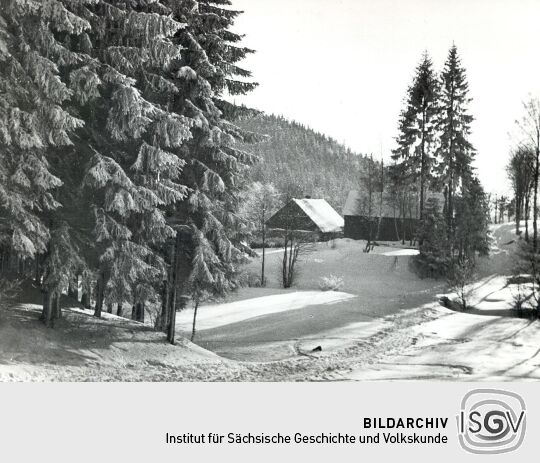 Einsames Haus in der Nähe von Erlbach, heute Tschechien