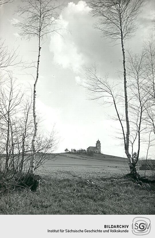 Blick zur Kapelle in Heinersgrün