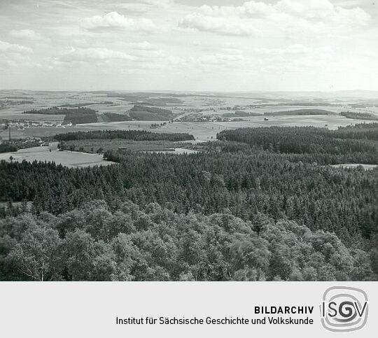 Blick vom Kuhberg bei Netzschkau über das Vogtland