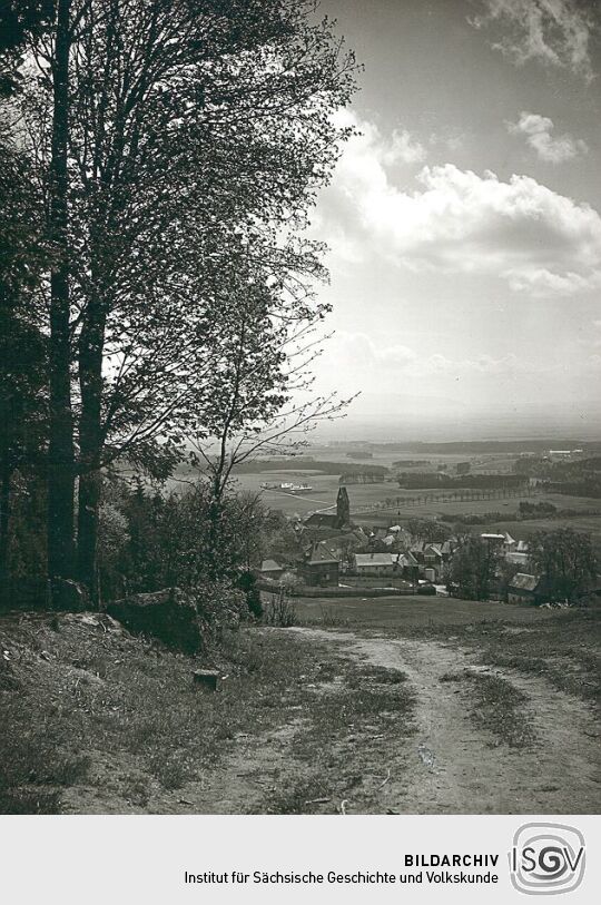 Blick über Schönberg Richtung Böhmen