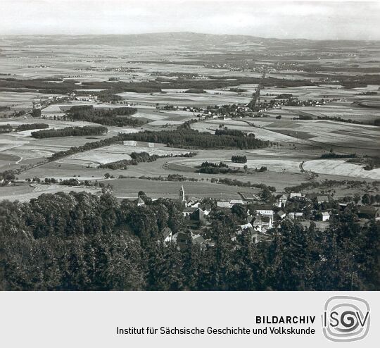 Blick über Schönberg nach Böhmen