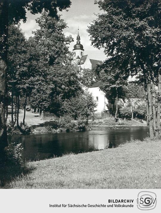 Blick zur Kirche von Straßberg