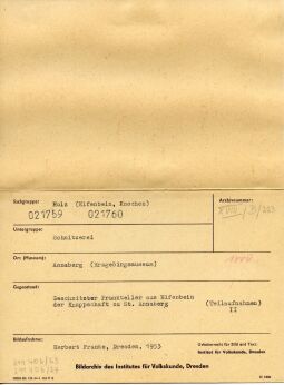 Geschnitzter Prunkteller der Grafschaft zu St. Annaberg