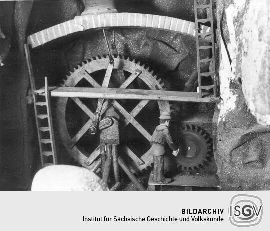 Detail aus einem Bergwerksmodell