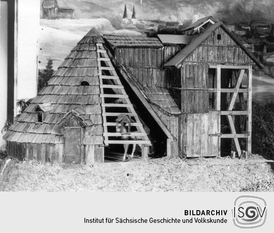 Detail aus einem Bergwerksmodell