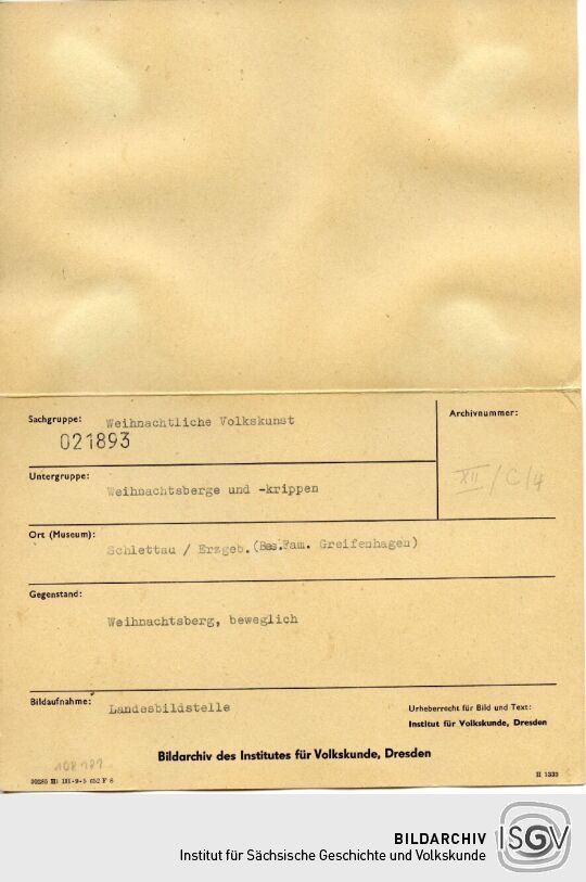 Beweglicher Weihnachtsberg aus Schlettau