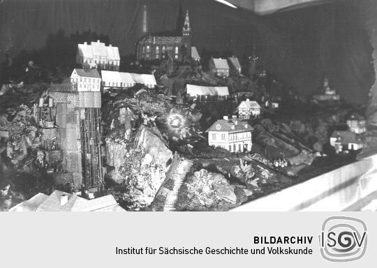 Teil des beweglichen Weihnachtsberges Schneeberg