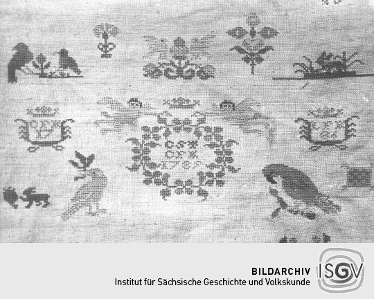 Sticktuch aus dem Heimatmuseum Sebnitz