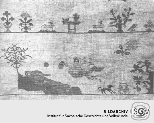 Sticktuch aus dem Heimatmuseum Sebnitz