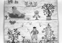 Bild: Sticktuch aus dem Heimatmuseum Sebnitz