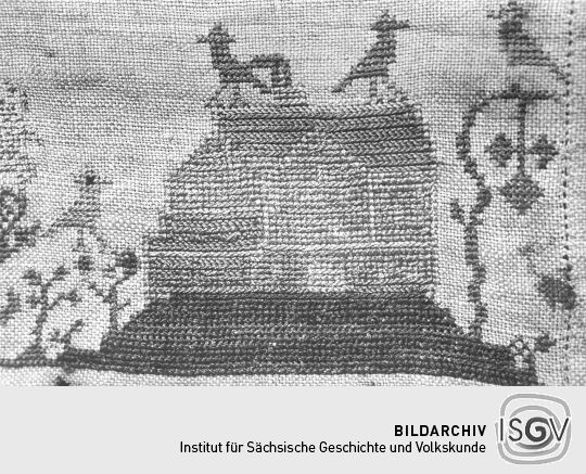 Sticktuch aus dem Heimatmuseum Sebnitz