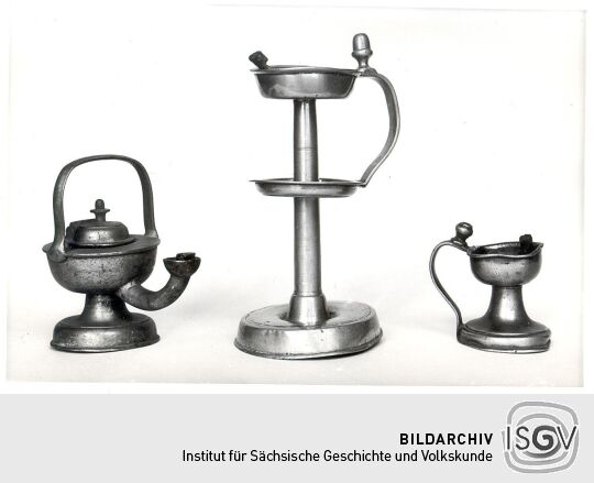 Öllampen aus dem Heimatmuseum Sebnitz