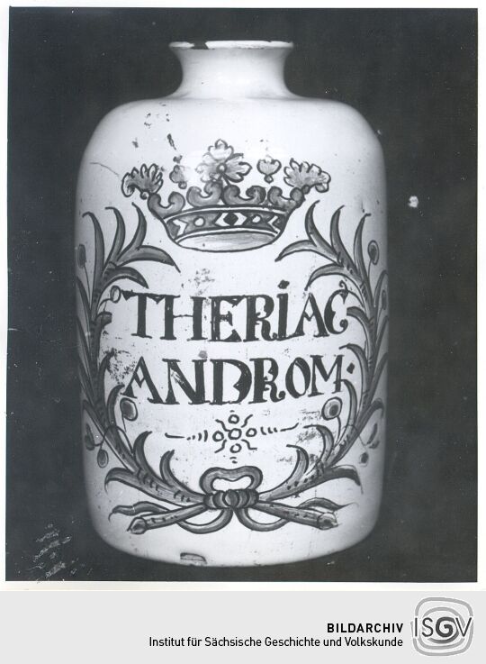 Apothekenbüchse aus dem Heimatmuseum Sebnitz