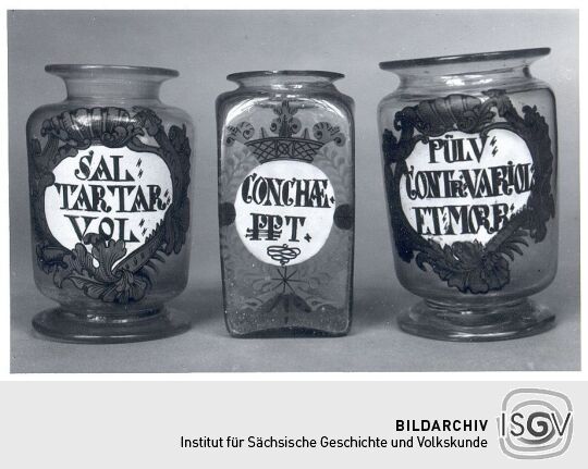 Apothekengefäße aus dem Heimatmuseum Sebnitz