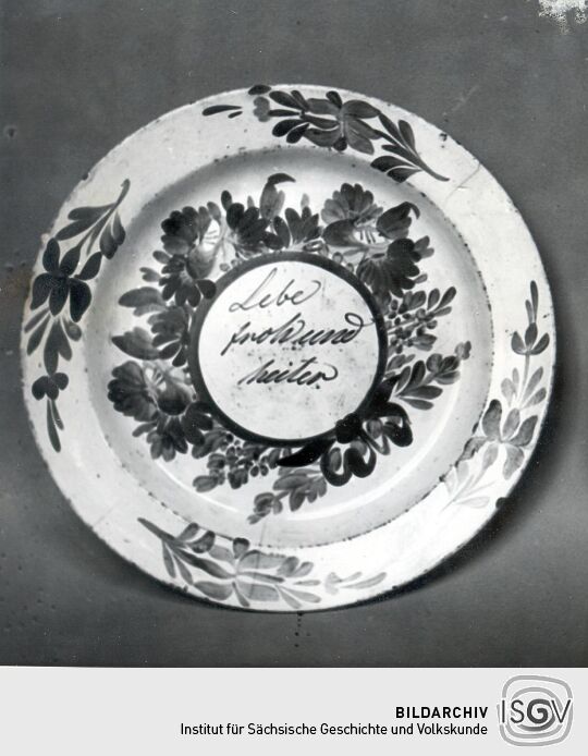 Teller aus dem Heimatmuseum Sebnitz