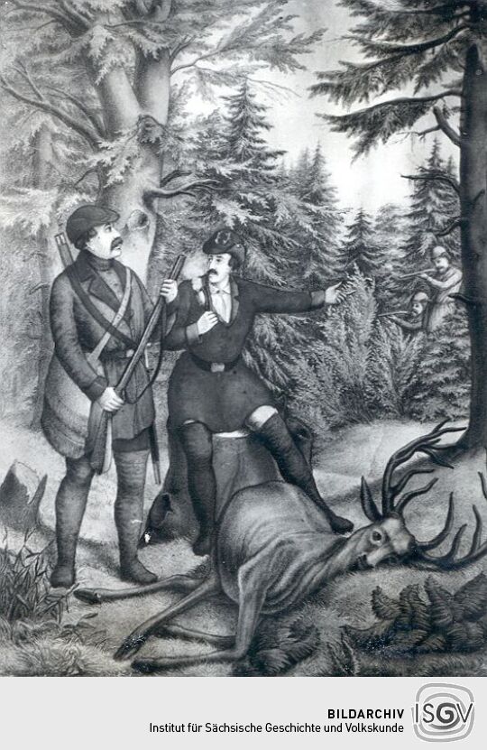Darstellung des Stülpner Karl im Landesmuseum Dresden