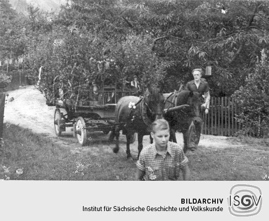 Festzug der Schrebergärtner in Schneeberg-Neustädtel