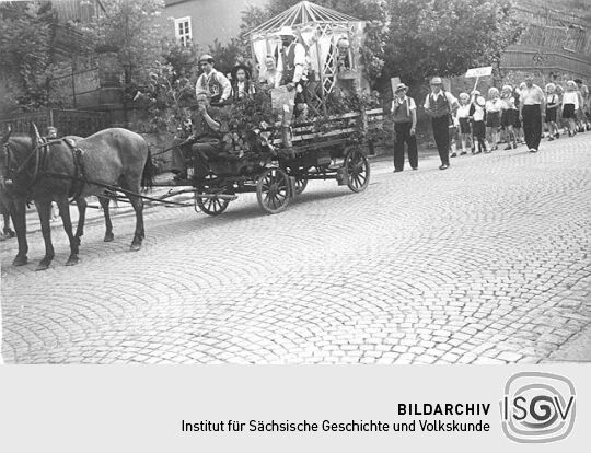 Festzug der Schrebergärtner in Schneeberg-Neustädtel