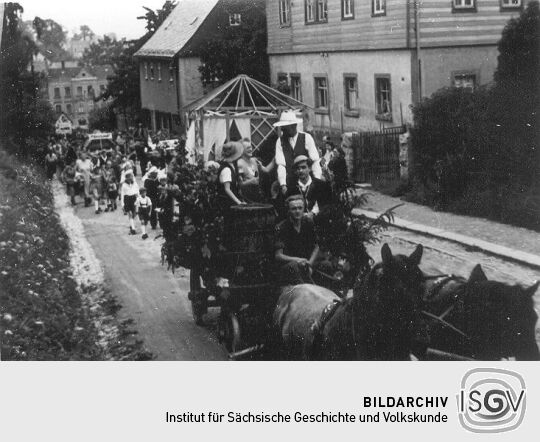 Festzug der Schrebergärtner in Schneeberg-Neustädtel