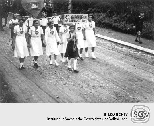 Festzug der Schrebergärtner in Schneeberg-Neustädtel