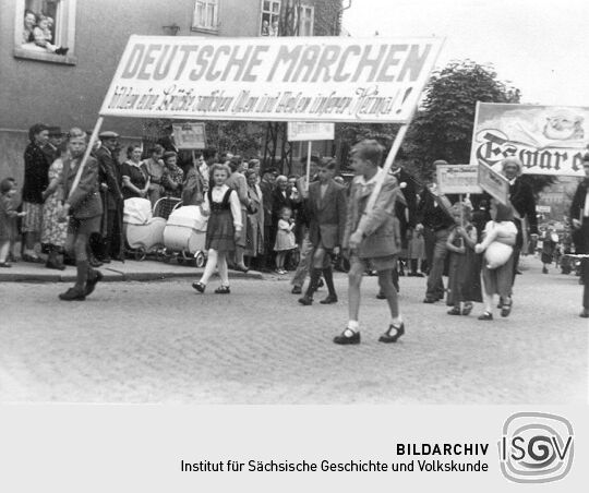 Festzug der Schrebergärtner in Schneeberg-Neustädtel