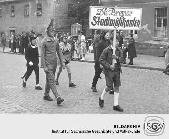 Festzug der Schrebergärtner in Schneeberg-Neustädtel